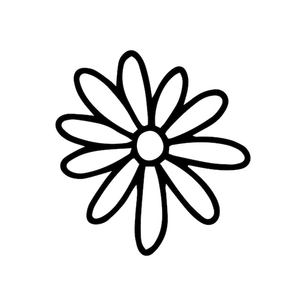 Doodle daisy vector illustration