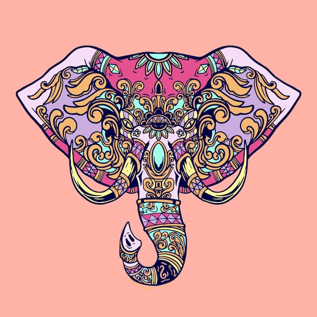 doodle elephant illustration