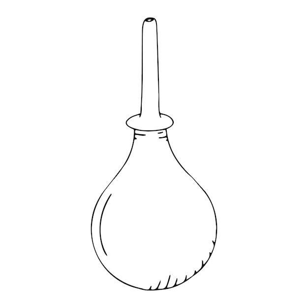 Doodle enema icon douches medical equipment simple medical icon