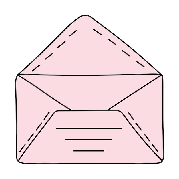 Doodle envelope Postal element Mail icon