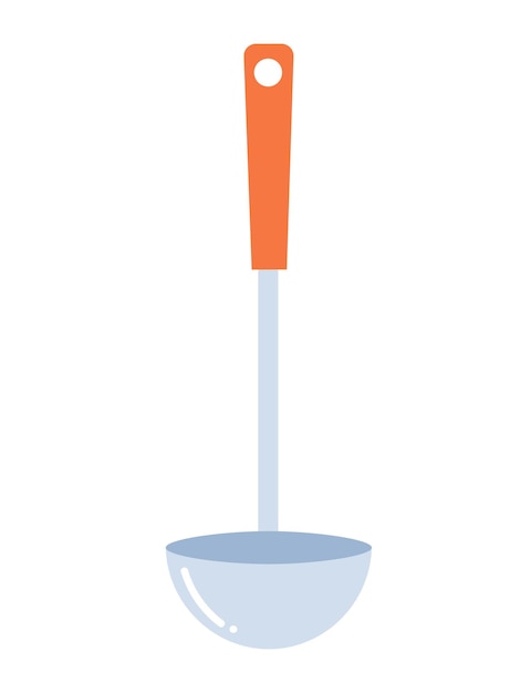 Doodle flat clipart Simple illustration of kitchen tool ladle