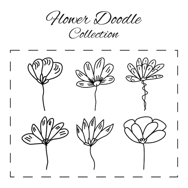 doodle floral flower pattern and background