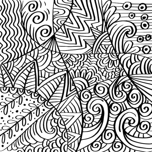 Doodle floral ornamental design background