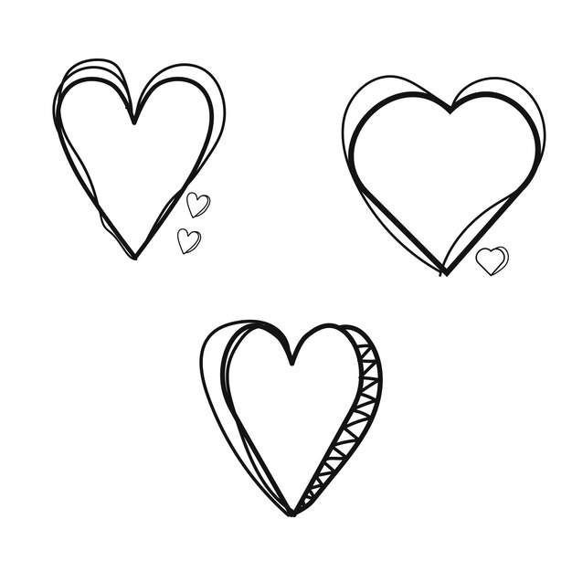 Vector doodle heart