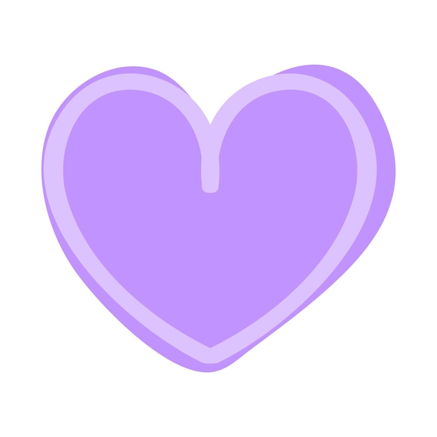 Vector doodle lines heart on white background