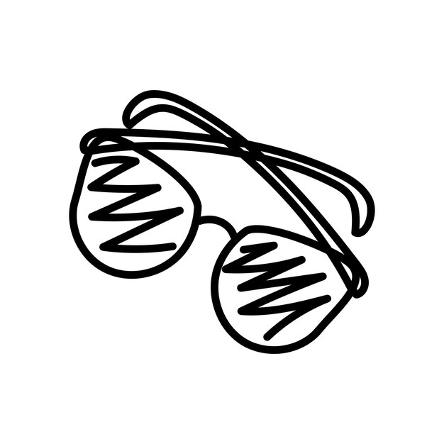 doodle outline sunglasses icon