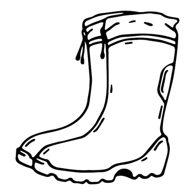 Doodle rainboot illustration