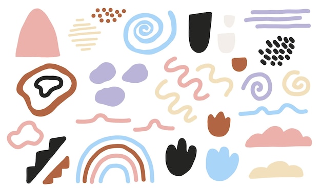 Doodle shapes ethnic style