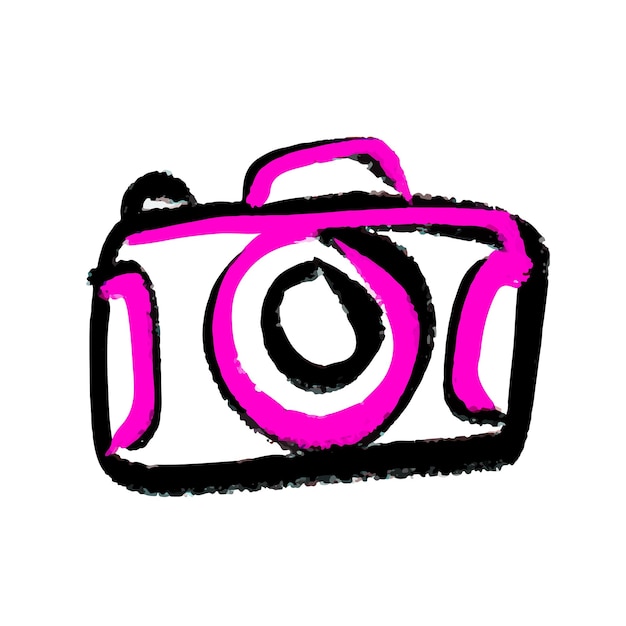 Doodle Sketch Camera Icon vector