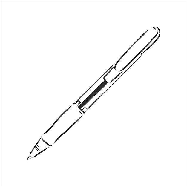 Doodle sketch of Pencil concept on white background Icon in hand drawing design style.