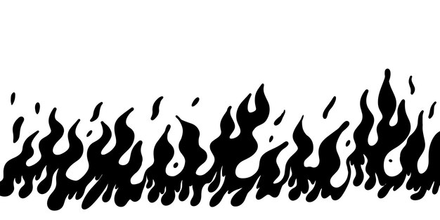 Vector doodle sketch style of hand drawn fire vector illustration