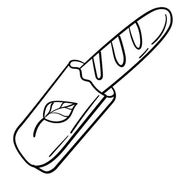 Doodle sticker fresh baguette packaged