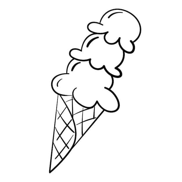 Doodle sticker sweet ice cream