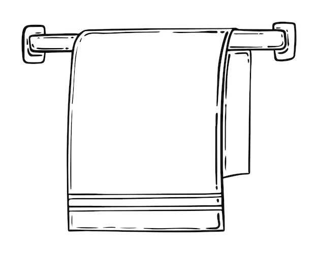 Doodle towel hanger linear