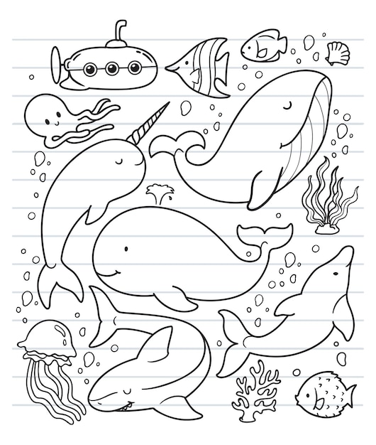 doodle whale