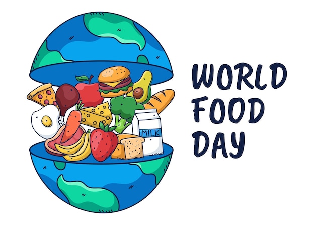 Doodle world food day