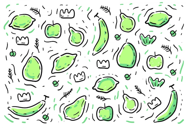 doodles style fruit ppattern