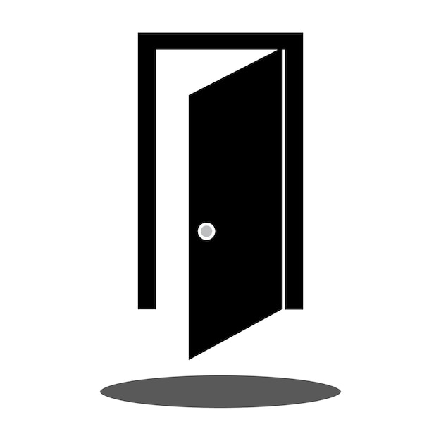 Door icon logo vector design template