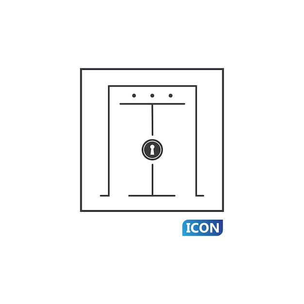 Door icon vector illustration