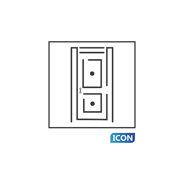 Door icon vector illustration