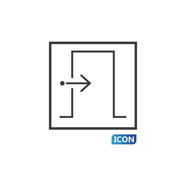 Door icon vector illustration