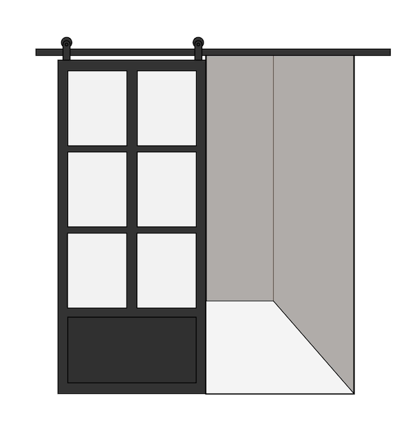 door isolated on white background door illustration in flat style design