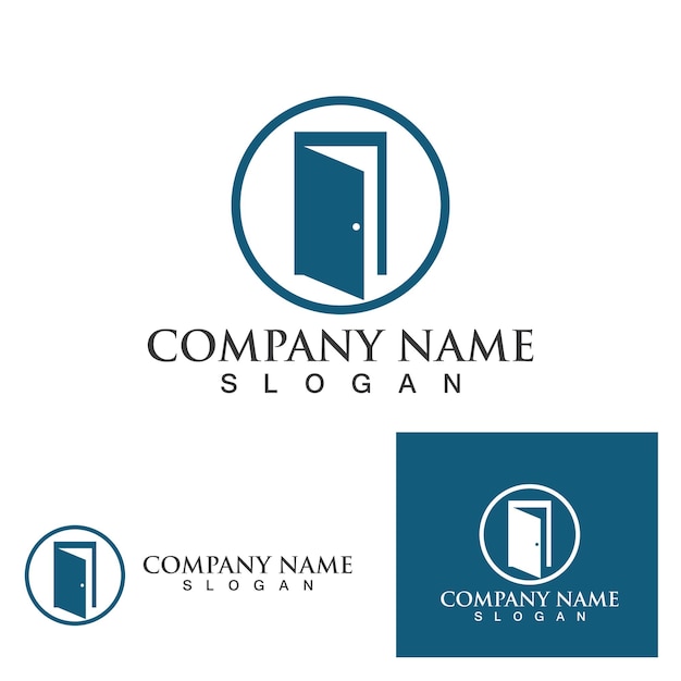 Door logo and symbol vector image