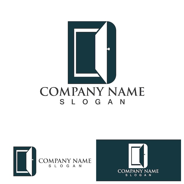 Door logo and symbol vector