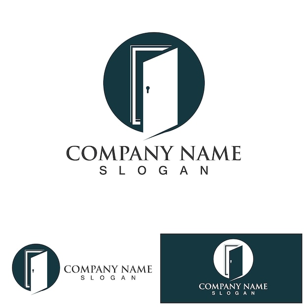 Door logo and symbol vector