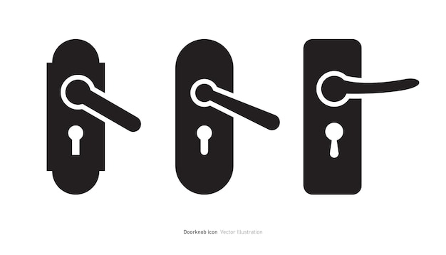 Doorknob icon design Door handle symbol vector illustration