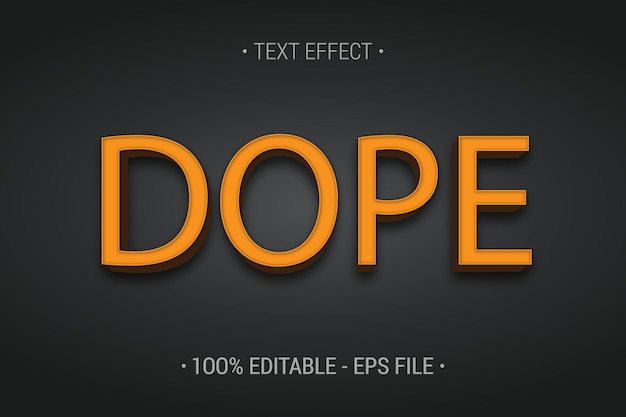 Dope Realistic light text effect Free Vector