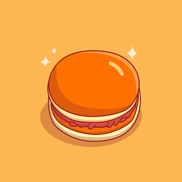 dorayaki Japanese pancake asian food illustration flat design