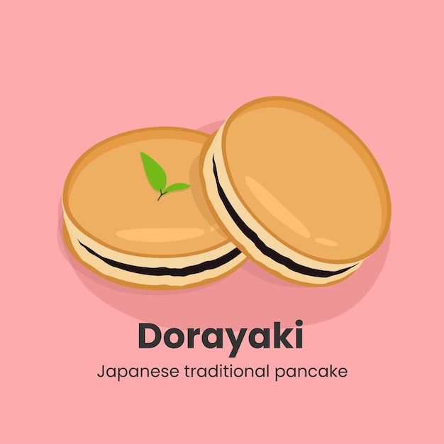 Dorayaki Japanese red bean pancake, traditional food