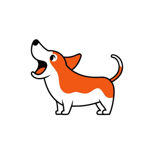 Dorgi dog screams icon vector