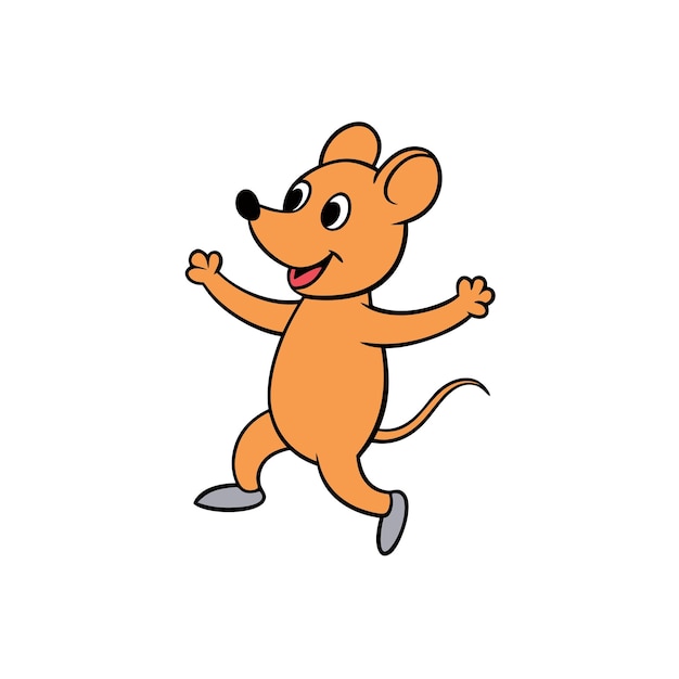 Dormouse mouse dancing icon vector