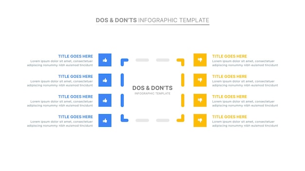 Dos and Donts Comparison Infographic Design Template