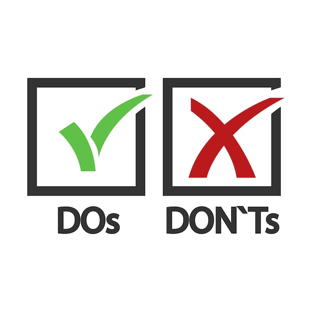 DOs and DONTs yes and no illustration.