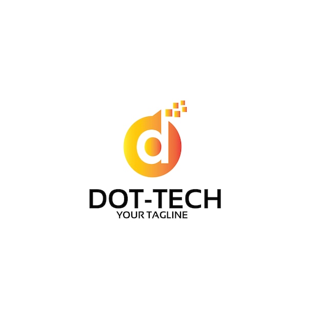 dot connect technology - logo template