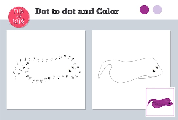 Dot to dot game for kids home schooling Coloring page for children education