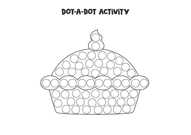 Dot a dot game for preschool kids Cartoon sweet pie