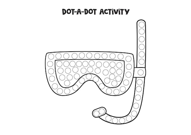 Dot a dot game for preschool kids Diving mask