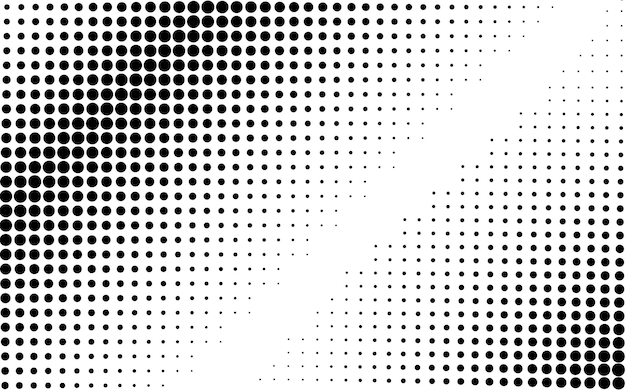 Dot fade gradient. Comic halftone background. Pop art pattern. Cartoon duotone print. Anime black white backdrop.