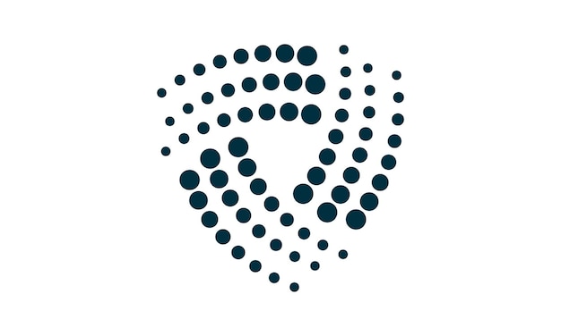 Dot forms shield logo template