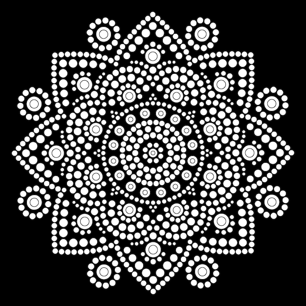 Dot mandala art therapy coloring page