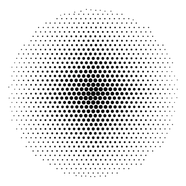 Dot pattern with halftone effect. Comic pop art gradient. Black white radial print. Half tone fade background.