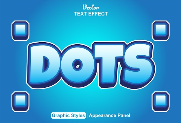 Dots text effect with graphic style and editable