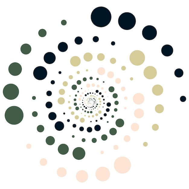 dotted circular element with four color