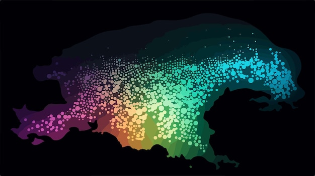 Vector dotted hainan island map halftone territorial plan