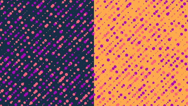 Dotted spread pattern retro color background