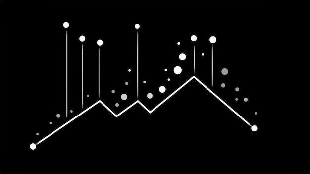 Vector dotted trend lines vector illustration